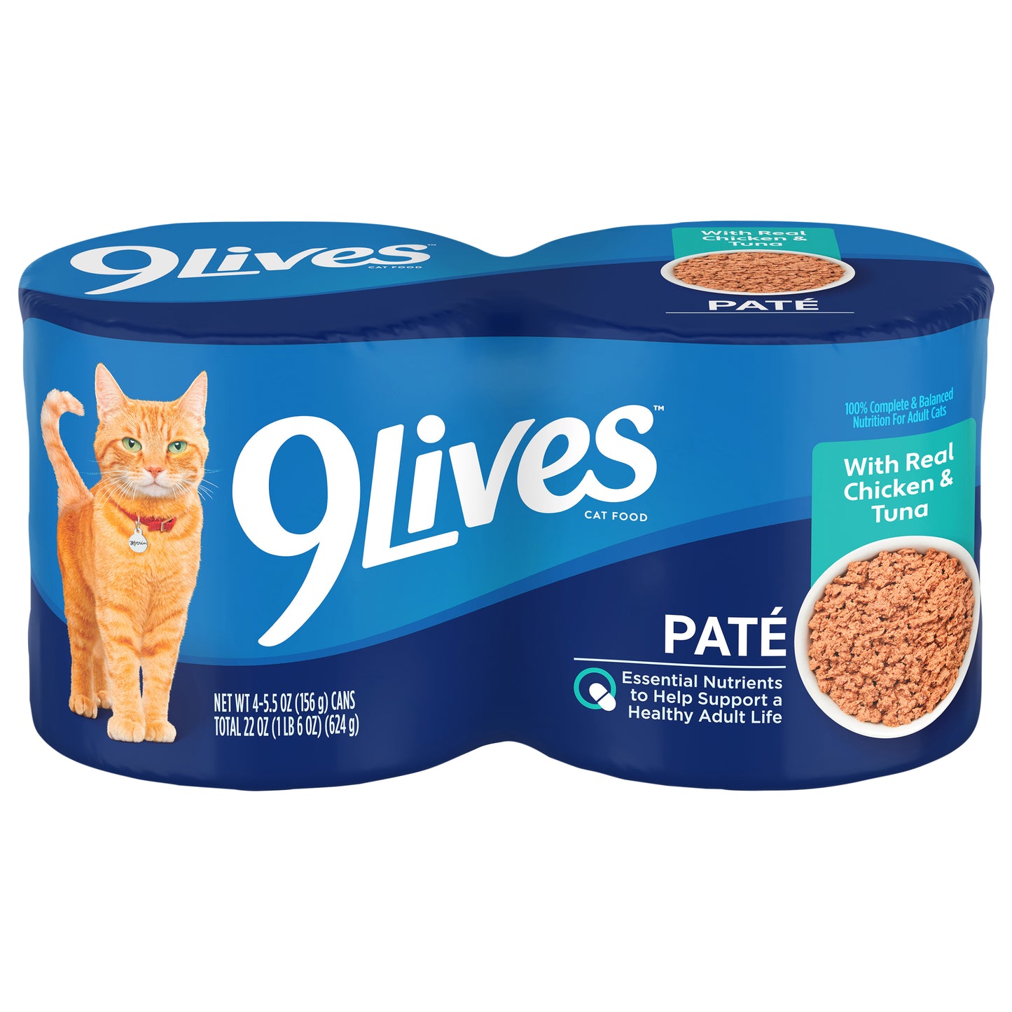 1/22OZ 9LIVES MTY PATE CHKN AND TUNA