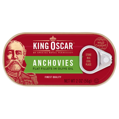 King Oscar Wild Caught Anchovy Fillets in Olive Oil 2 oz
