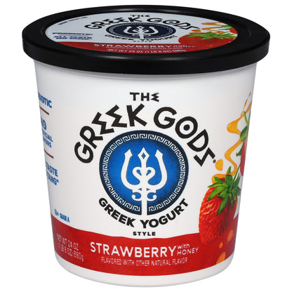 The Greek Gods Greek Style Strawberry with Honey Yogurt 24 oz