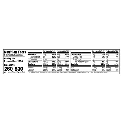 Delimex Seasoned Beef Crispy Quesadillas, 7 oz box