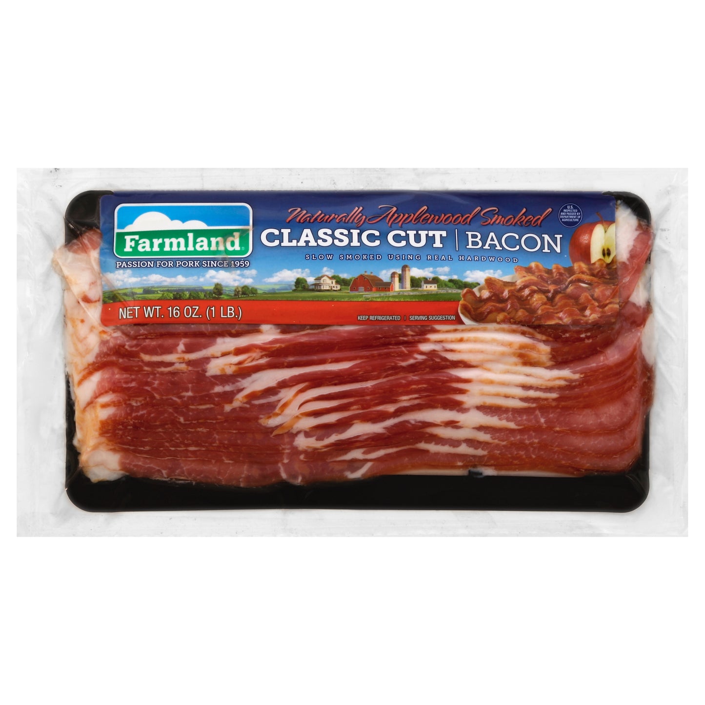 Farmland Naturally Applewood Smoked Bacon, 16 oz