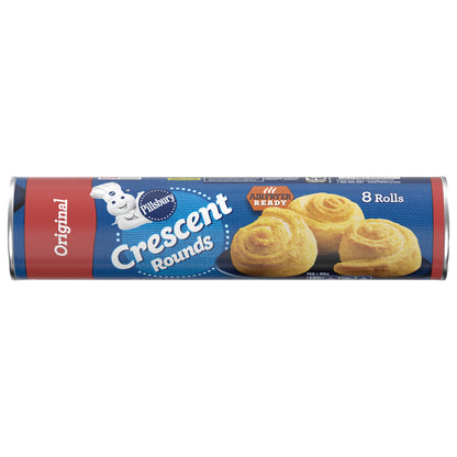 Pillsbury Crescent Rounds, Original Refrigerated Canned Pastry Dough, 8 Rolls, 8 oz