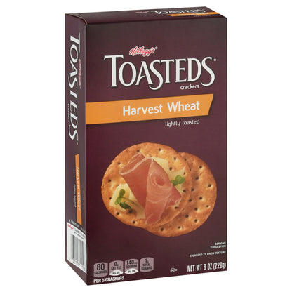Toasteds Lightly Toasted Harvest Wheat Crackers 8 oz