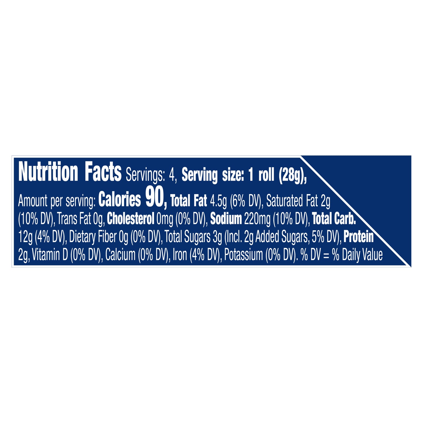 Pillsbury Crescent Rolls, Original Refrigerated Canned Pastry Dough, 4 Rolls, 4 oz