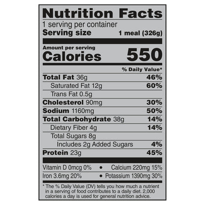 Banquet MEGA Meals Bacon Cheddar Patty, Frozen Meal, 11.5 oz.