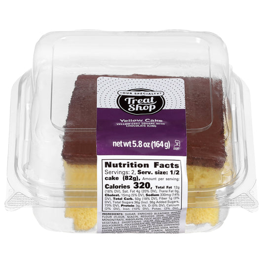 Our Specialty Treat Shop Yellow Cake Square with Chocolate Icing 5.8 oz