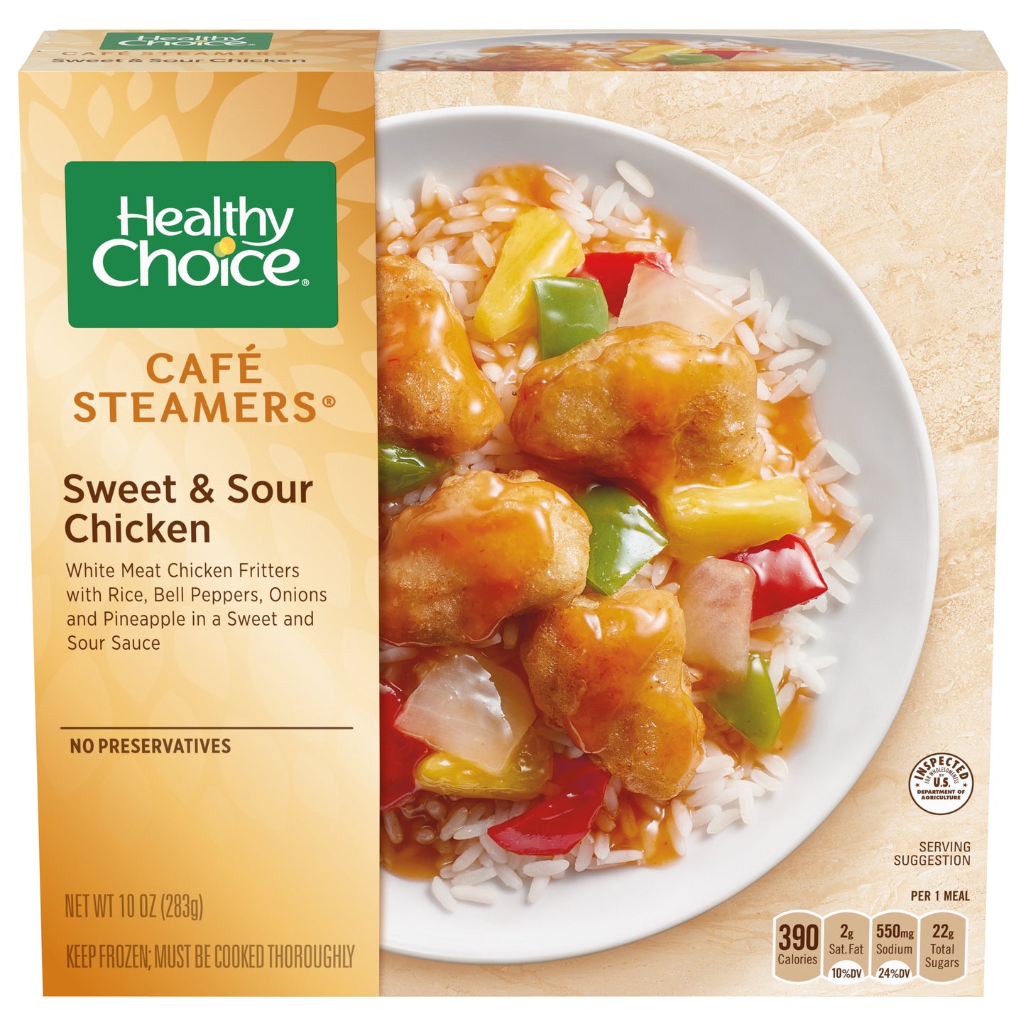 Healthy Choice Café Steamers Sweet & Sour Chicken Frozen Meal, 10 oz.