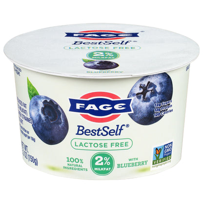 Fage BestSelf Lactose Free Reduced Fat Greek Strained Yogurt with Blueberry 5.3 oz