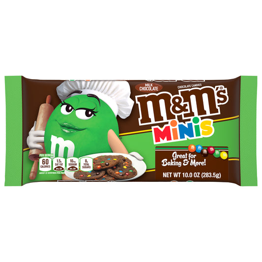 M&M'S MINIS Milk Chocolate Candy Baking Bits, 10 oz Bag