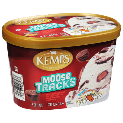 Kemps Moose Tracks Ice Cream 1.5 qt