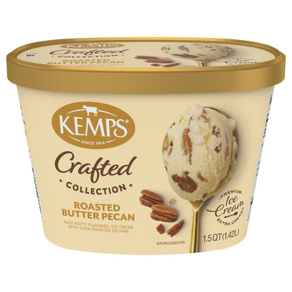 Kemps Crafted Collection Roasted Butter Pecan Ice Cream 1.5 Quart