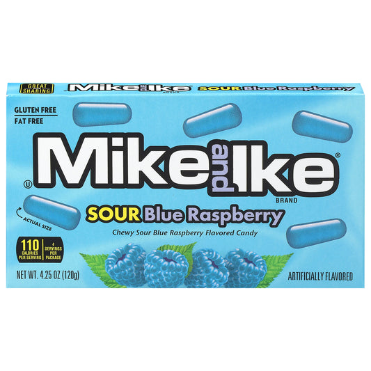 Mike and Ike Sour Blue Raspberry Candy 4.25 oz