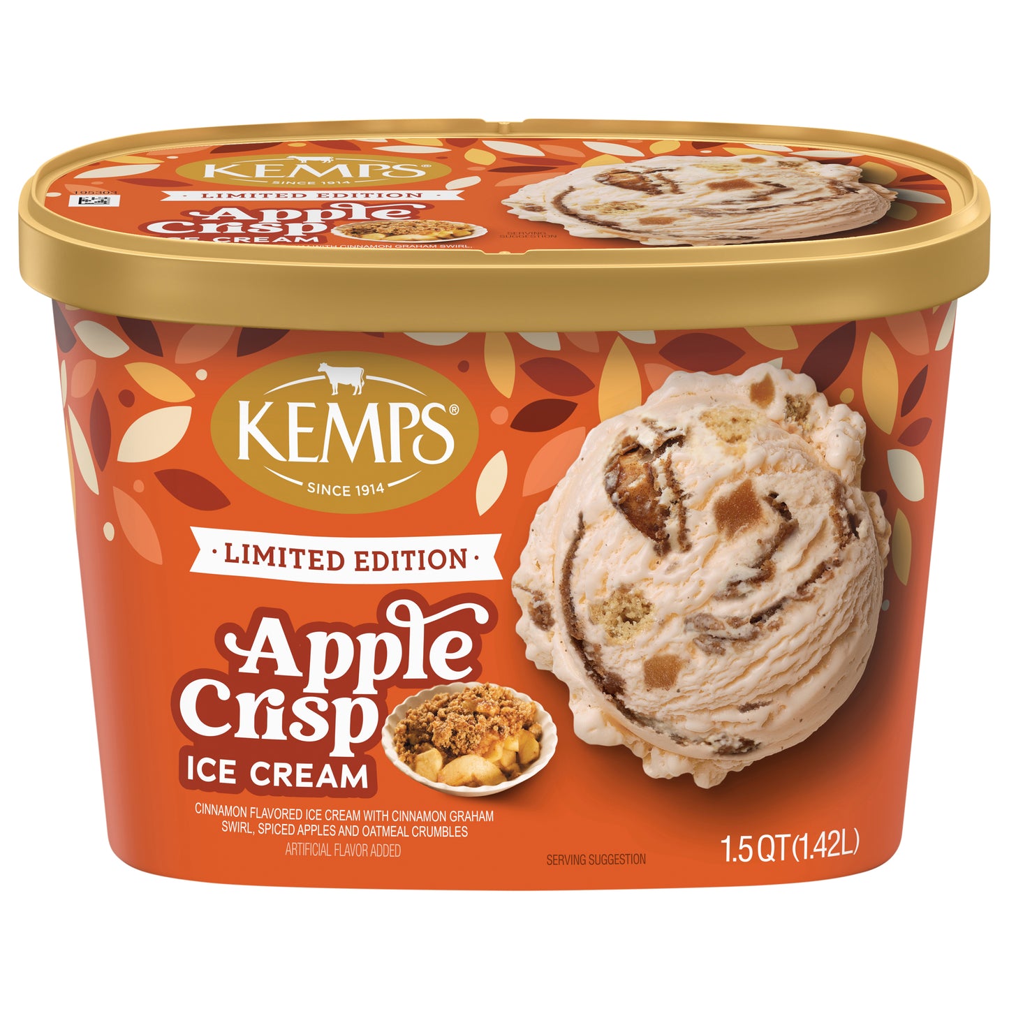 Kemps Apple Crisp Ice Cream 1.5 qt