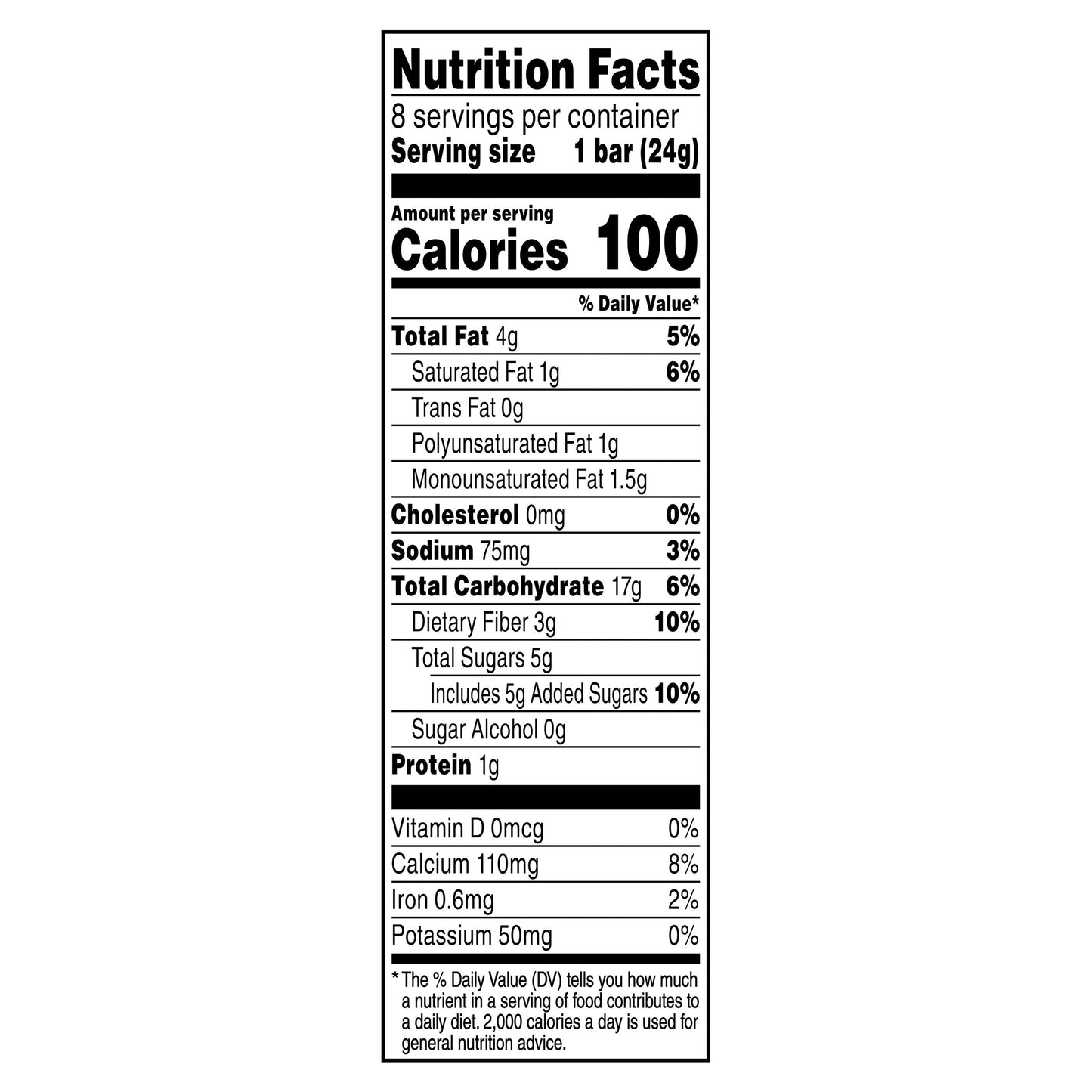 Quaker Chewy Granola Bars Less Sugar Chocolate Chip 0.84 Oz, 8 Ct