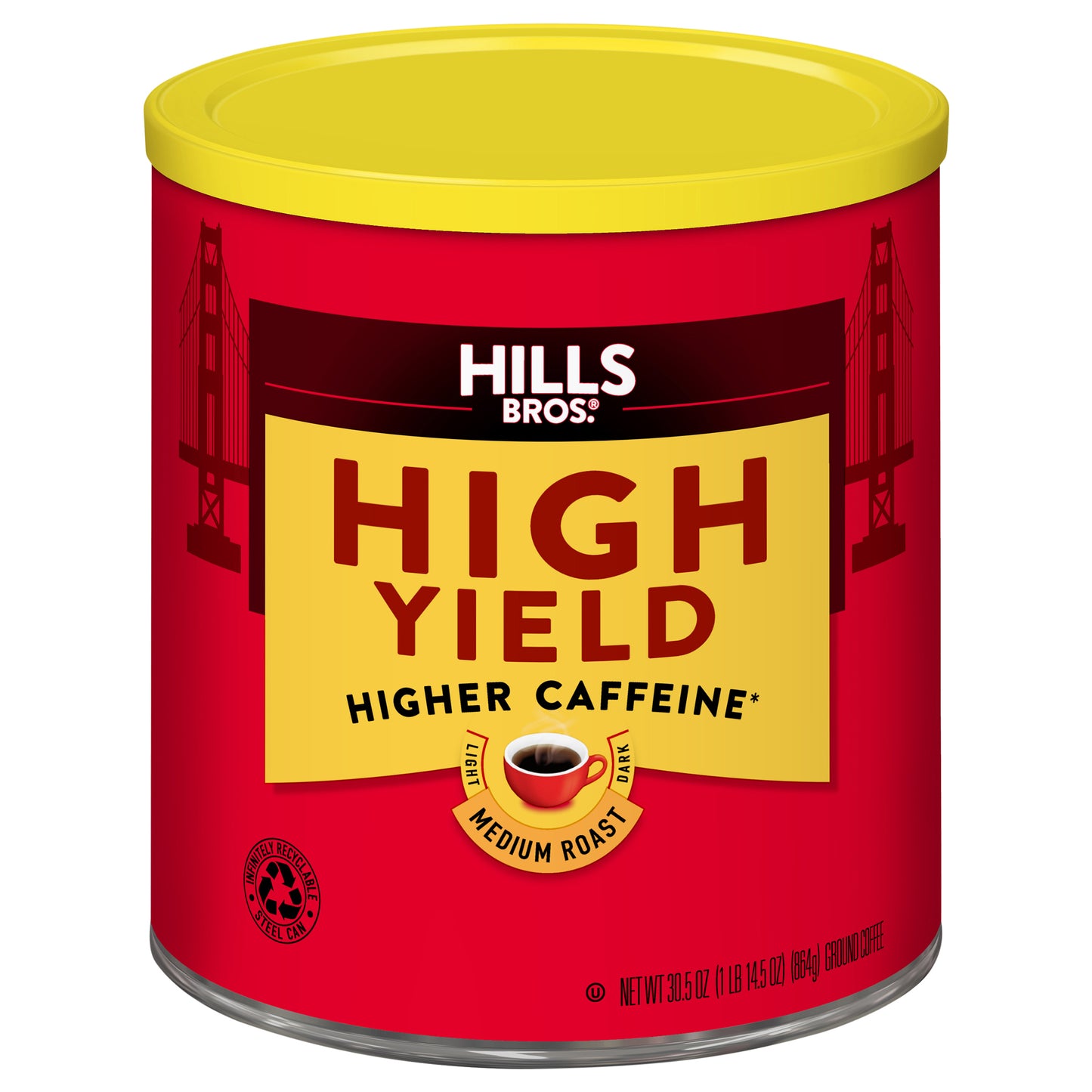 Hills Bros. High Yield Medium Roast Ground - 30.5 oz Can