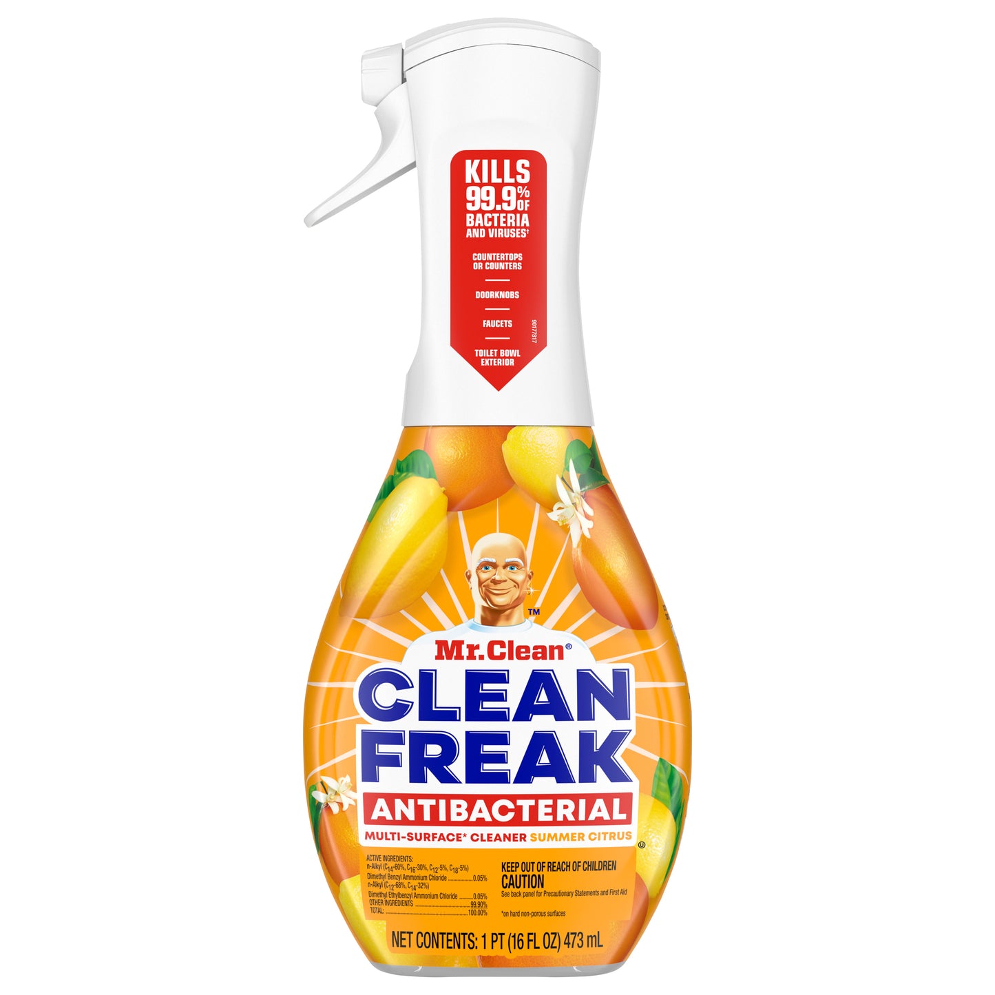 Mr. Clean Clean Freak All Purpose Cleaner Spray, Multi-Surface Cleaning, AB Citrus, 16oz