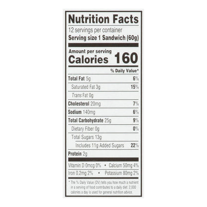 Kemps Vanilla Flavored Ice Cream Sandwiches 12 - 3.5 fl oz ea