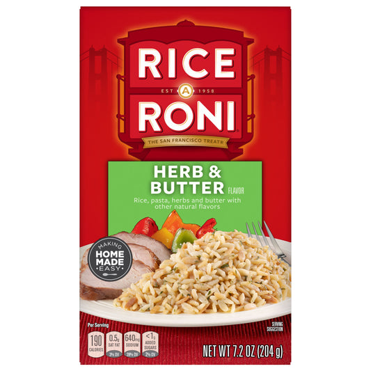 Rice A Roni Rice Pasta Herb & Butter Flavor 7.2 Oz