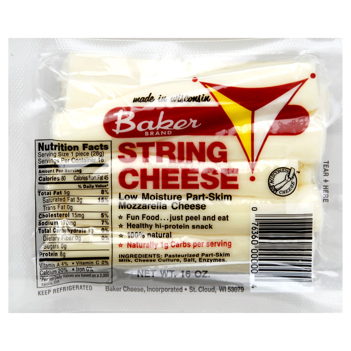 Baker String Cheese 16 oz