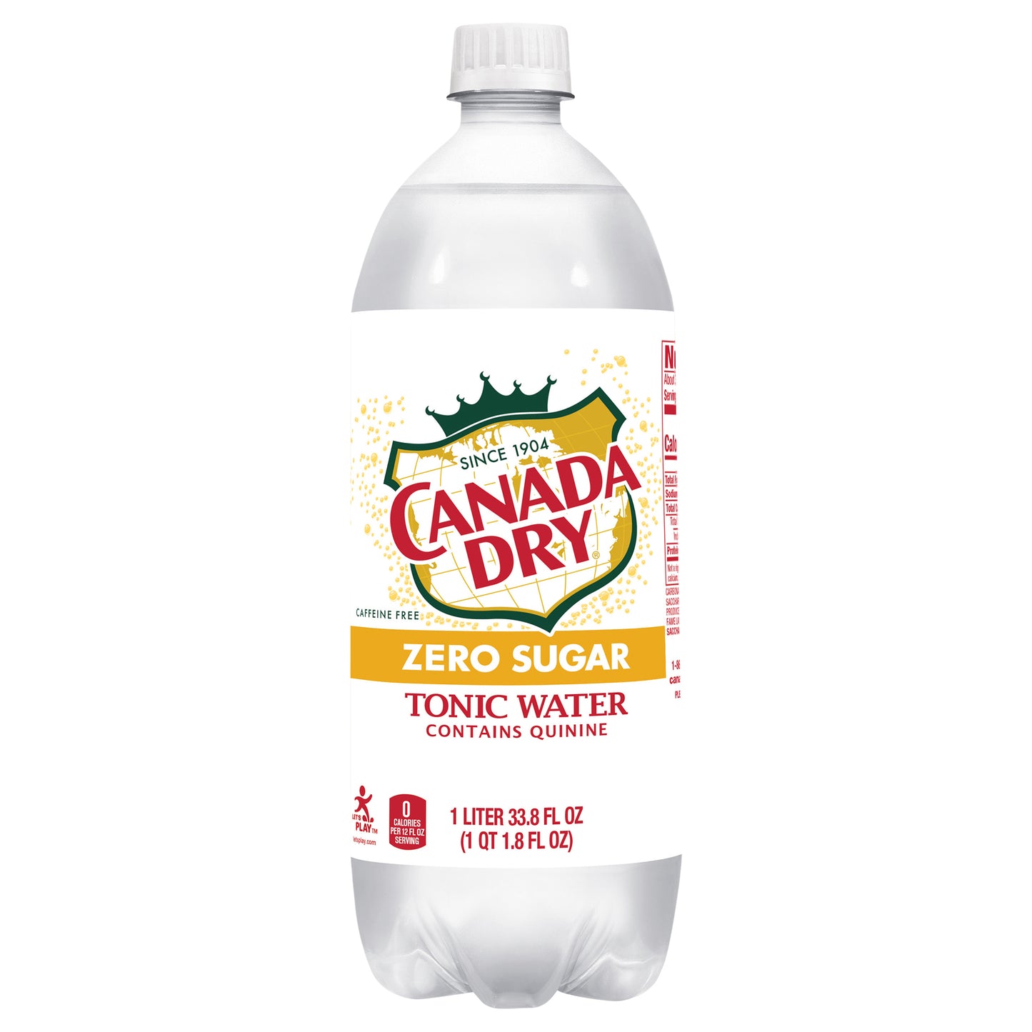 Canada Dry  Zero Sugar Tonic Water, 1 L bottle