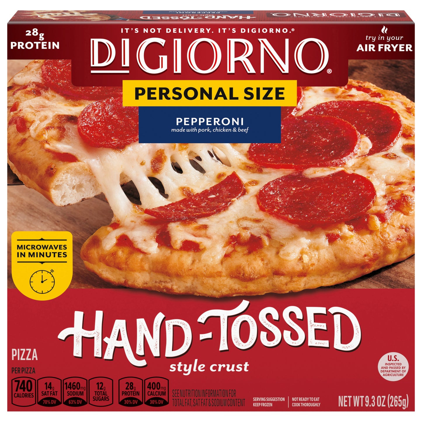 DiGiorno Pepperoni Frozen Personal Pizza on a Hand-Tossed Style Traditional Crust 9.3 oz.