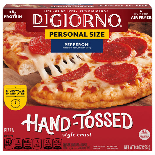DiGiorno Pepperoni Frozen Personal Pizza on a Hand-Tossed Style Traditional Crust 9.3 oz.