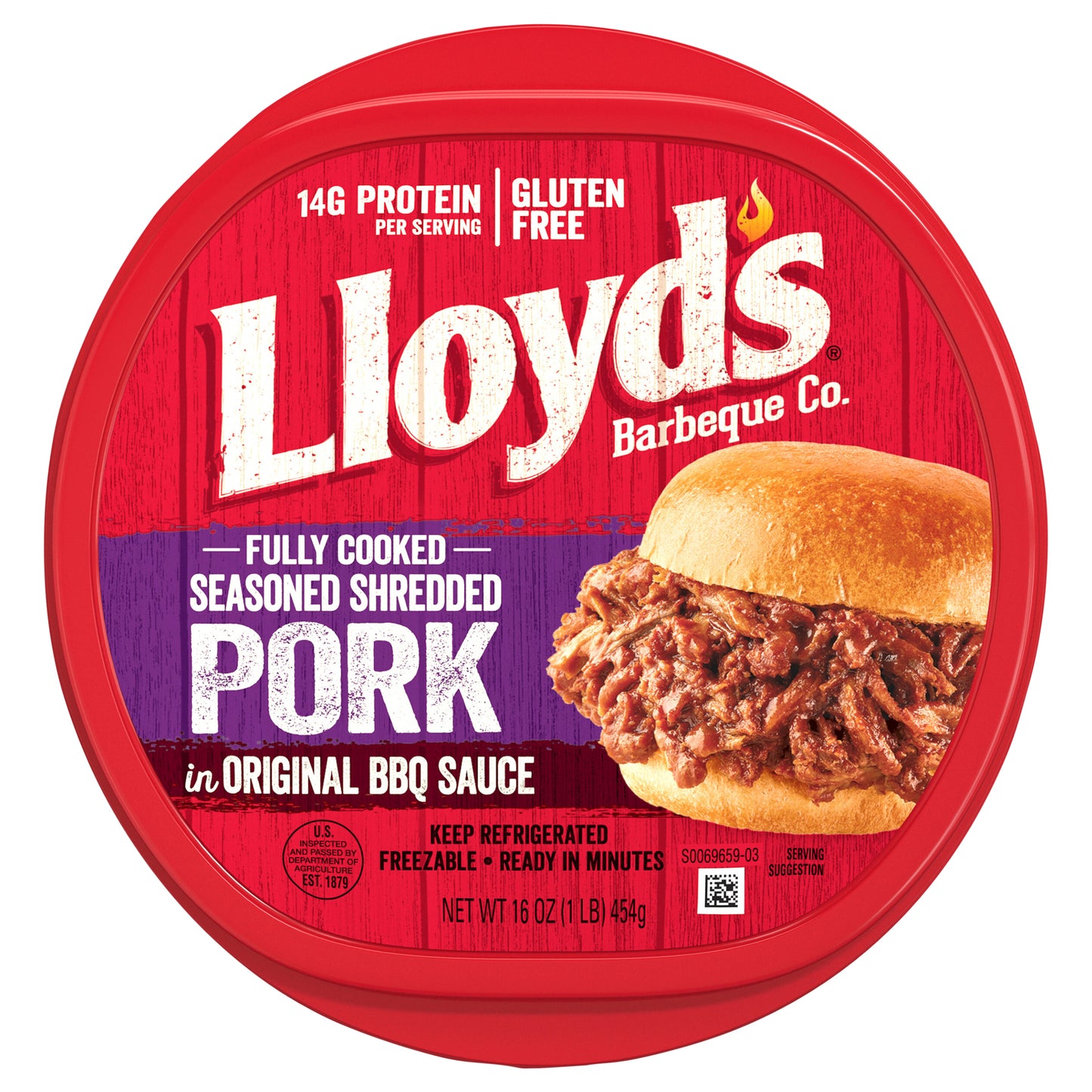 LLOYD'S Seasoned and Shredded Pork in Original BBQ Sauce