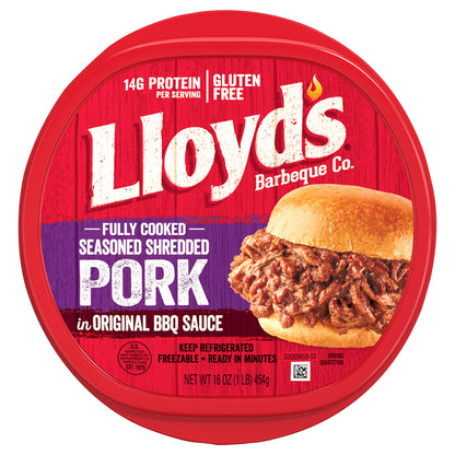 LLOYD'S Seasoned and Shredded Pork in Original BBQ Sauce
