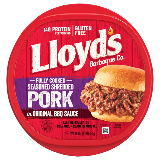 LLOYD'S Seasoned and Shredded Pork in Original BBQ Sauce