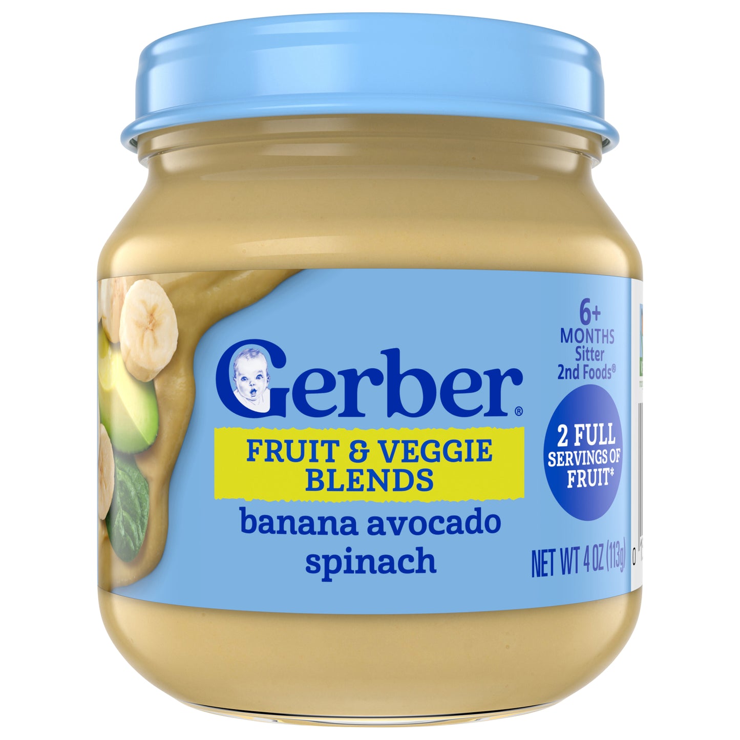 US GERBER Banana Avocado Spinach 4 oz Jar