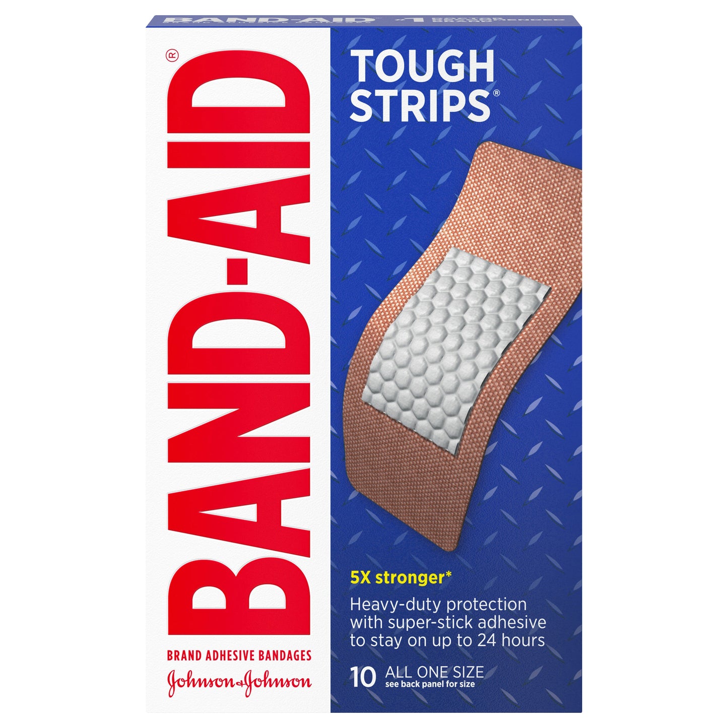Band-Aid Brand Tough Strips Adhesive Wound Bandage, Extra Large, 10 ct