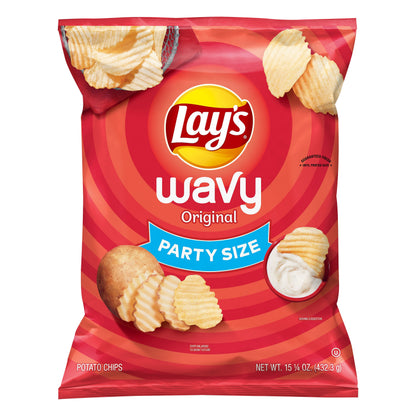 Lay's Party Size Wavy Original Potato Chips 15.25 oz