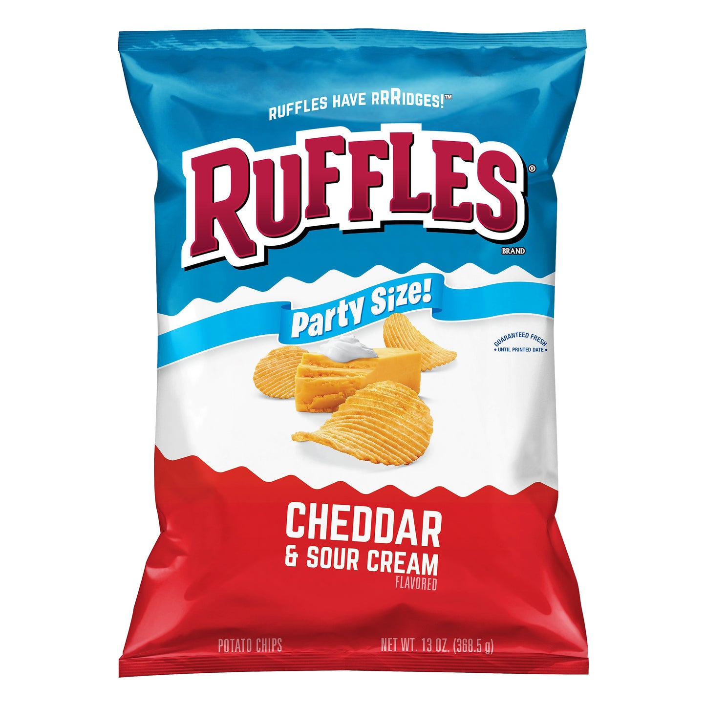 Ruffles Party Size Cheddar & Sour Cream Flavored Potato Chips 13 oz
