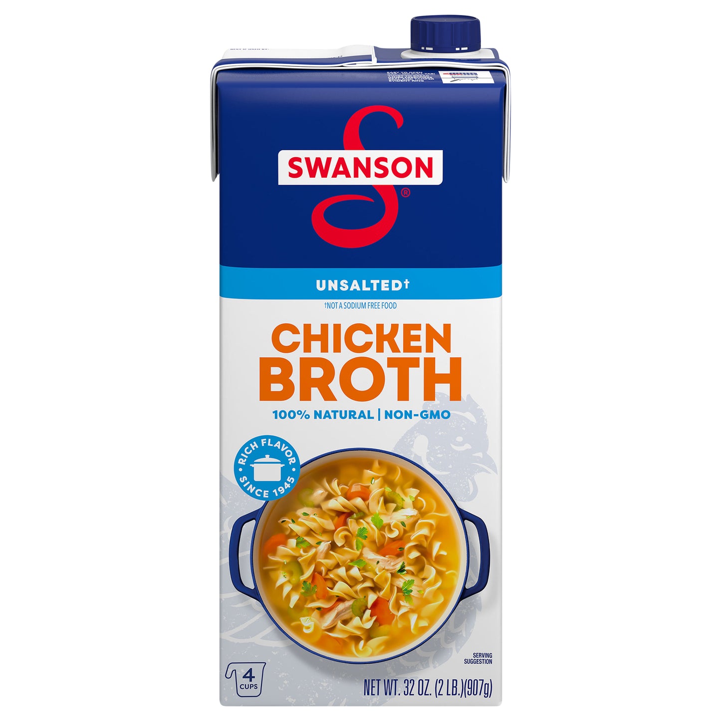 Swanson Unsalted Chicken Broth 32 oz