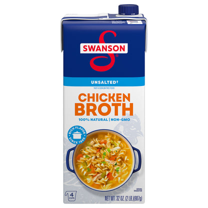 Swanson Unsalted Chicken Broth 32 oz