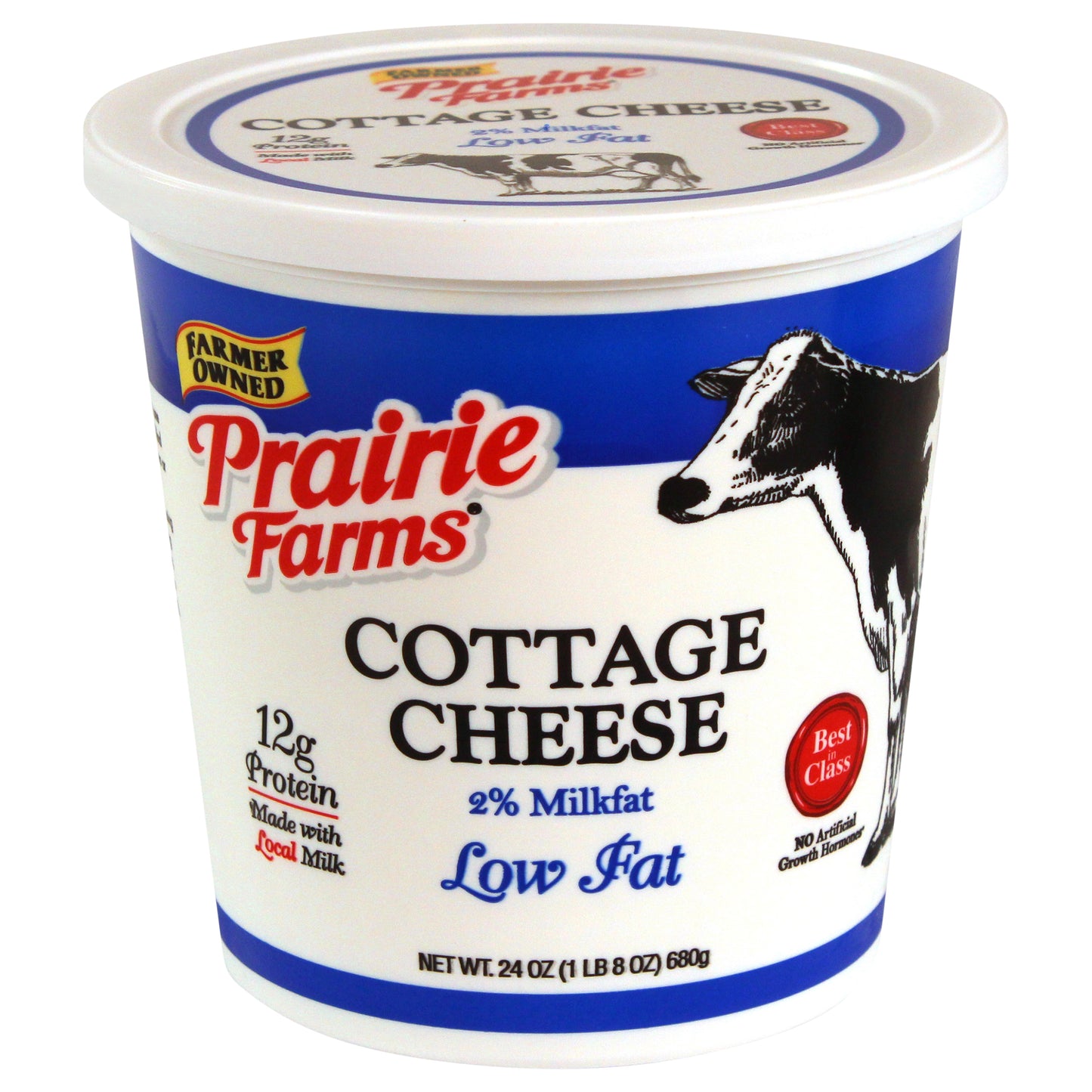 Prairie Farms 2% Low Fat Cottage Cheese, 24 Oz