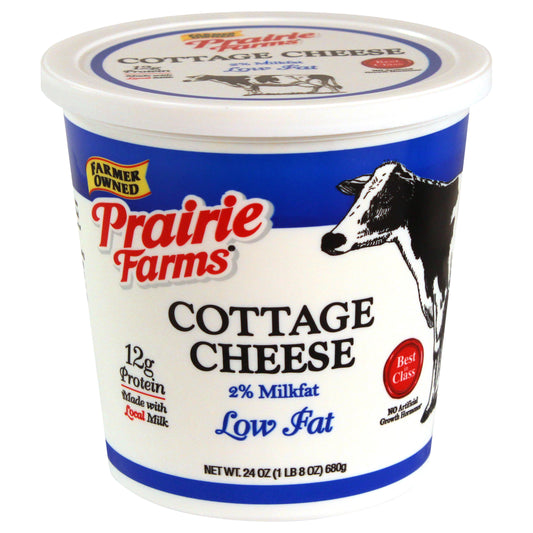 Prairie Farms 2% Low Fat Cottage Cheese, 24 Oz