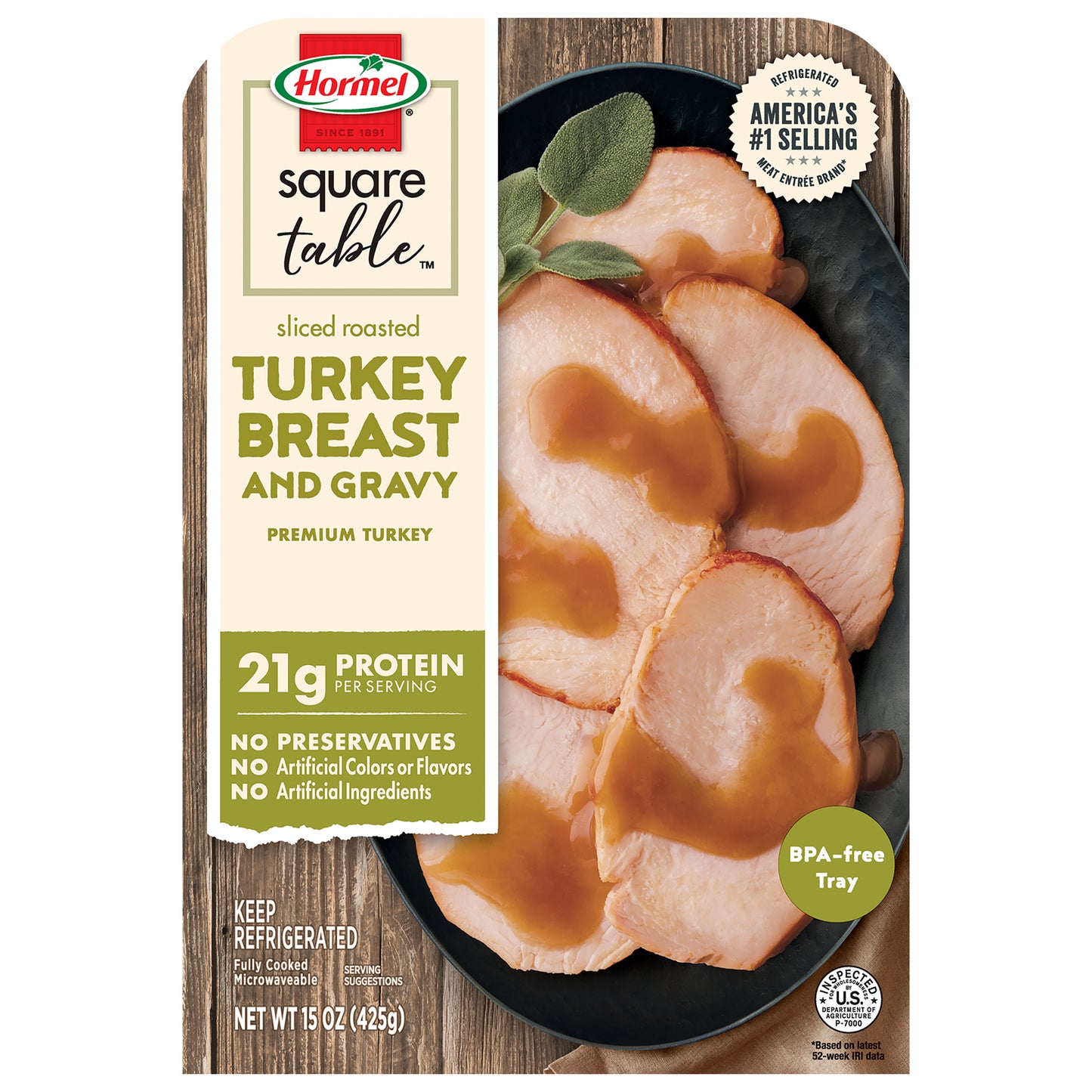 Hormel Square Table Slice Roasted Turkey Breast & Gravy 15 oz