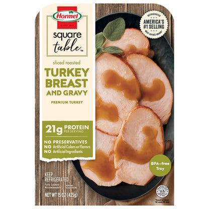 Hormel Square Table Slice Roasted Turkey Breast & Gravy 15 oz
