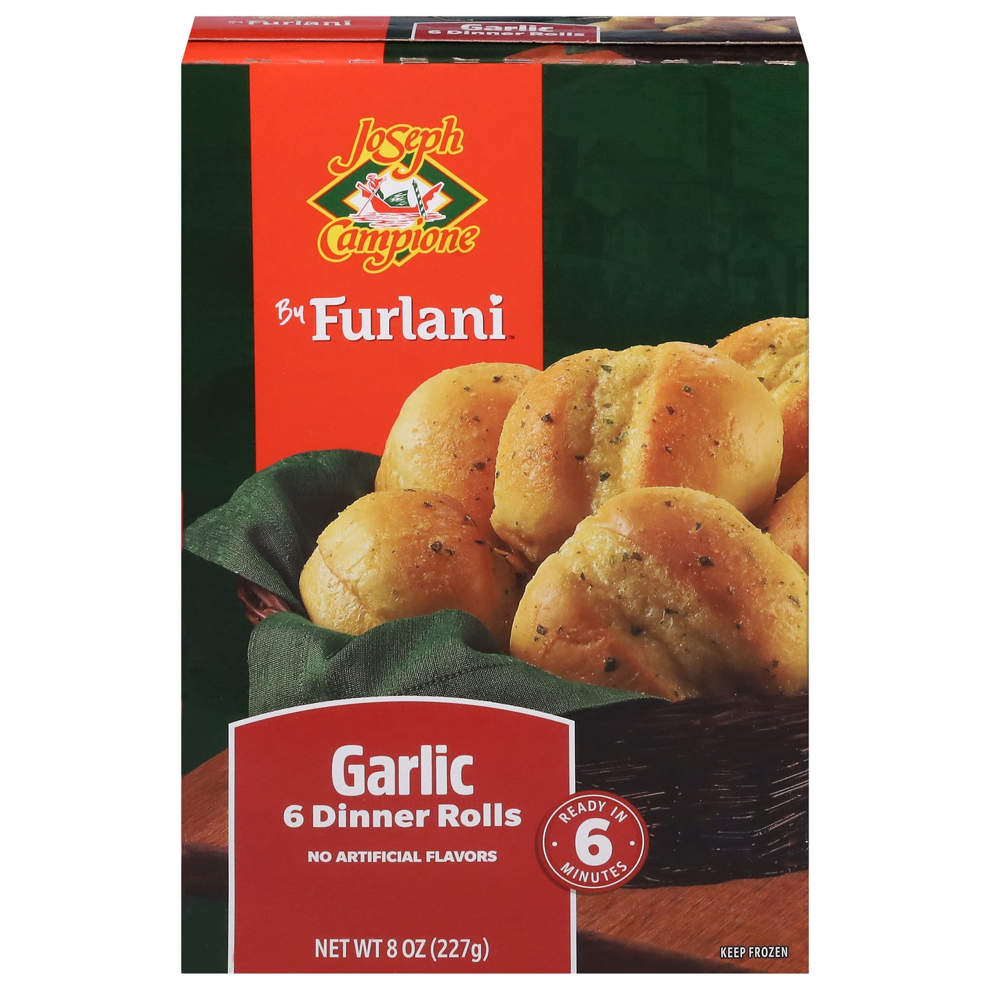 Joseph Campione Furlani Garlic Dinner Rolls 6 ea