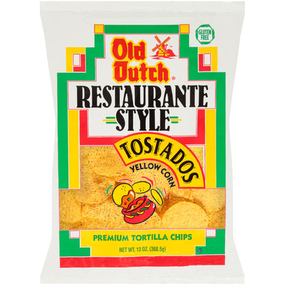 Old Dutch® Restaurante Style Yellow Corn Tostados Premium Tortilla Chips 13 oz. Bag