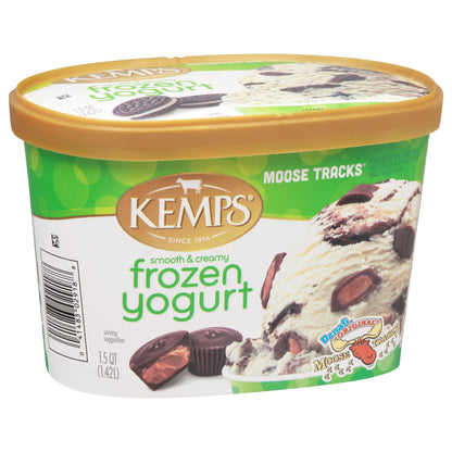 Kemps Smooth & Creamy Moose Tracks Cookies & Cream Frozen Yogurt 1.5 qt