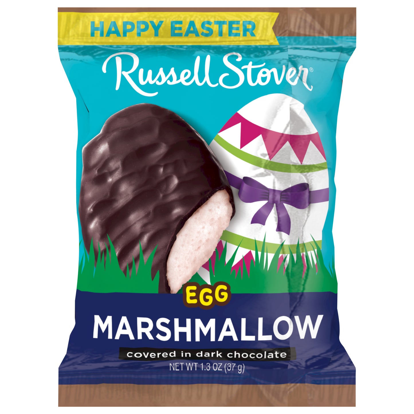 RUSSELL STOVER Easter Marshmallow Dark Chocolate Easter Egg, 1.3 oz.