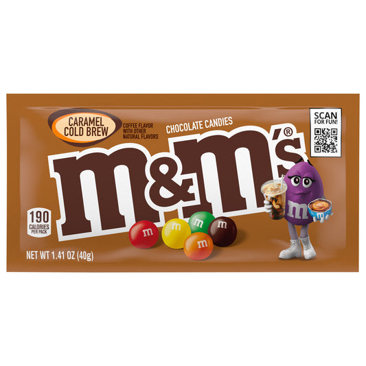 M&M'S Caramel Cold Brew Milk Chocolate Candy, 1.41 oz Pack