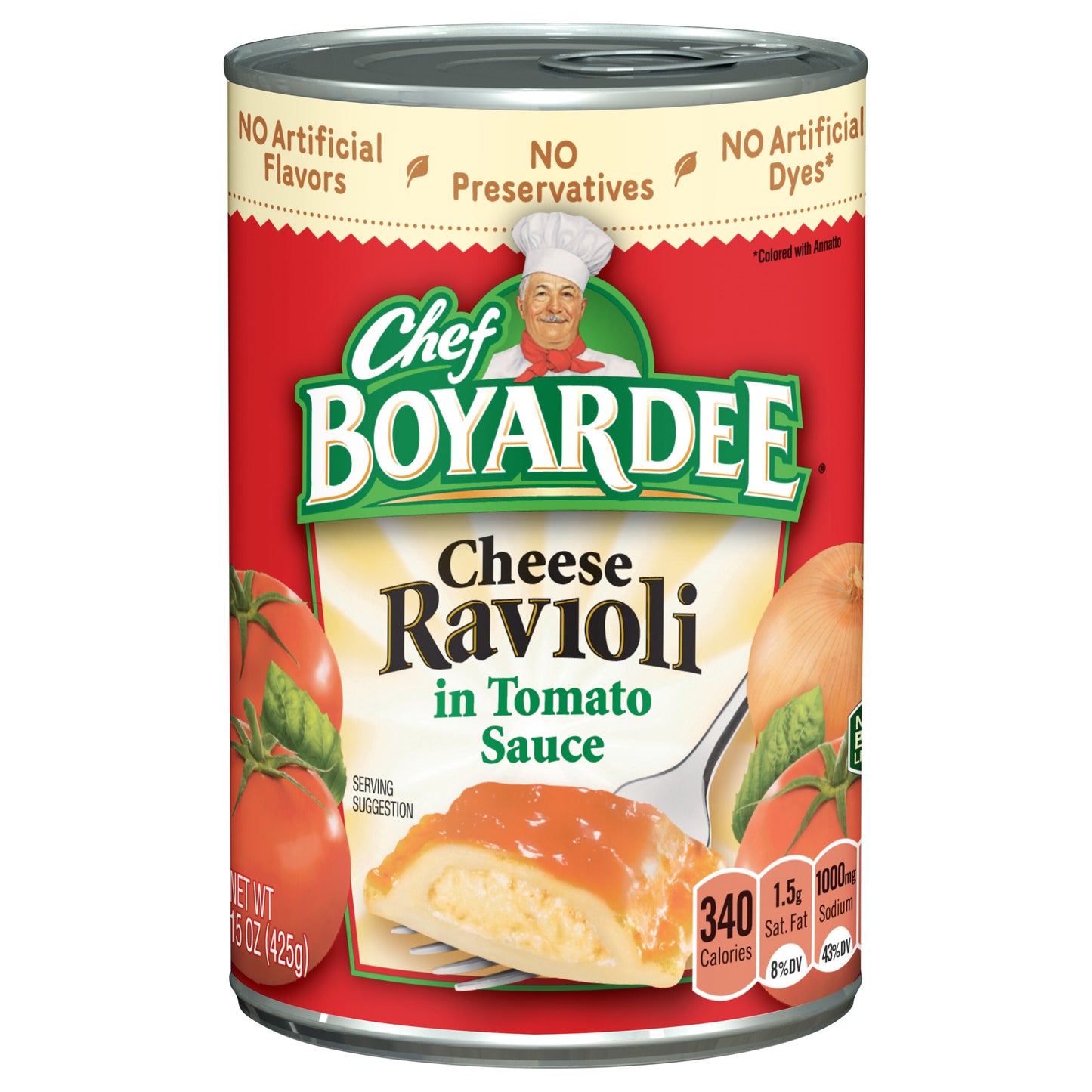 Chef Boyardee Cheese Ravioli in Tomato Sauce, 15 oz