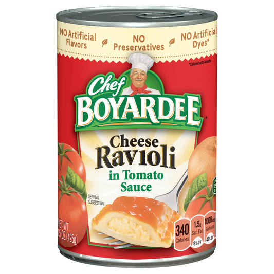 Chef Boyardee Cheese Ravioli in Tomato Sauce, 15 oz