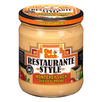 Old Dutch® Restaurante Style Monterey Jack Queso Supreme 15 oz. Jar