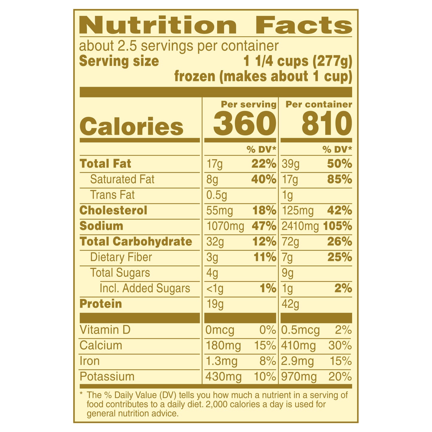 Bertolli Chicken Broccoli Fettuccine Alfredo Frozen Meals, 22 oz.