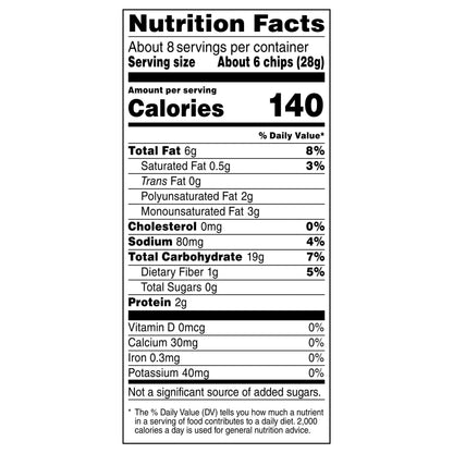 Tostitos Simply Organic Tortilla Chips Blue Corn With Sea Salt 8.25 Oz