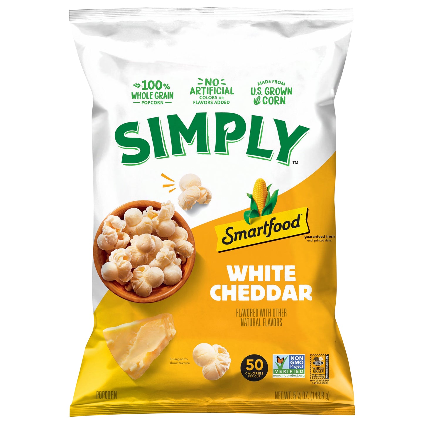 Smartfood Simply Popcorn White Cheddar 5 1/4 Oz
